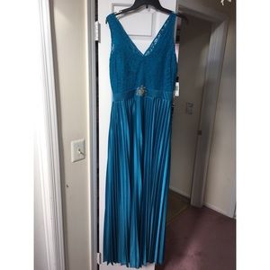 Teal formal gown